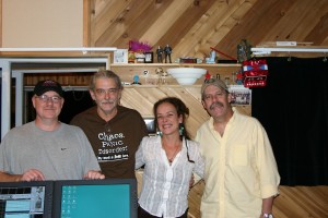 The Beth Chornaeu group in the studio for the recording of her xmas CD