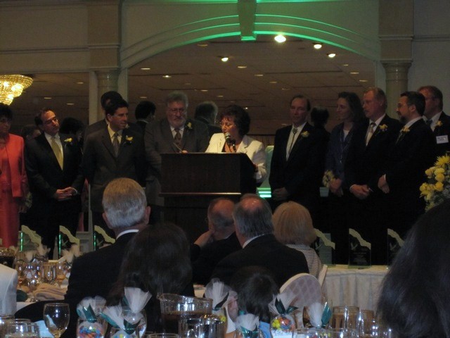 The Mayor presents the inductees